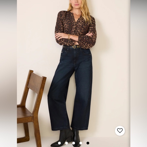 Rails Saint Leopard Print Button-Front Blouse Size L NWT - Picture 2 of 11